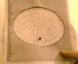 Planisfério para latitude -30°