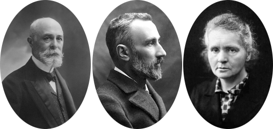 Becquerel, Pierre e Marie Curie