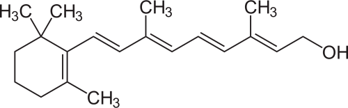 Fórmula estrutural da vitamina A